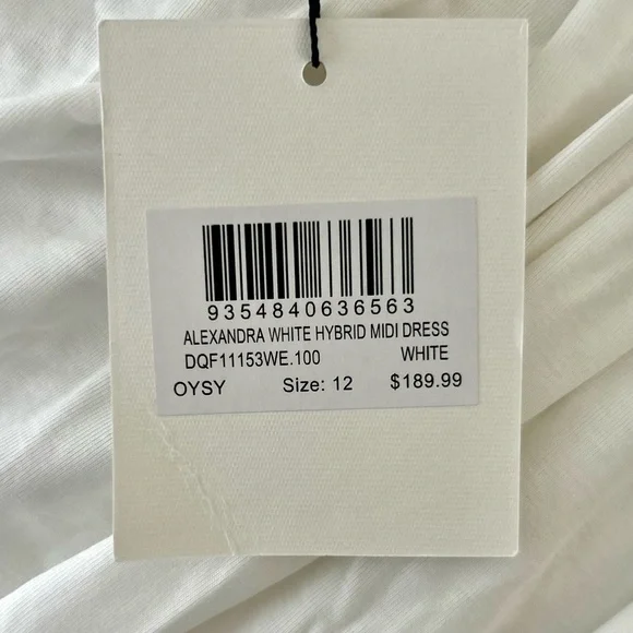 🍒NWT DISSH Alexandria Hybrid Sleeveless Midi Dress in White. Size: 8 - Picture 15 of 16